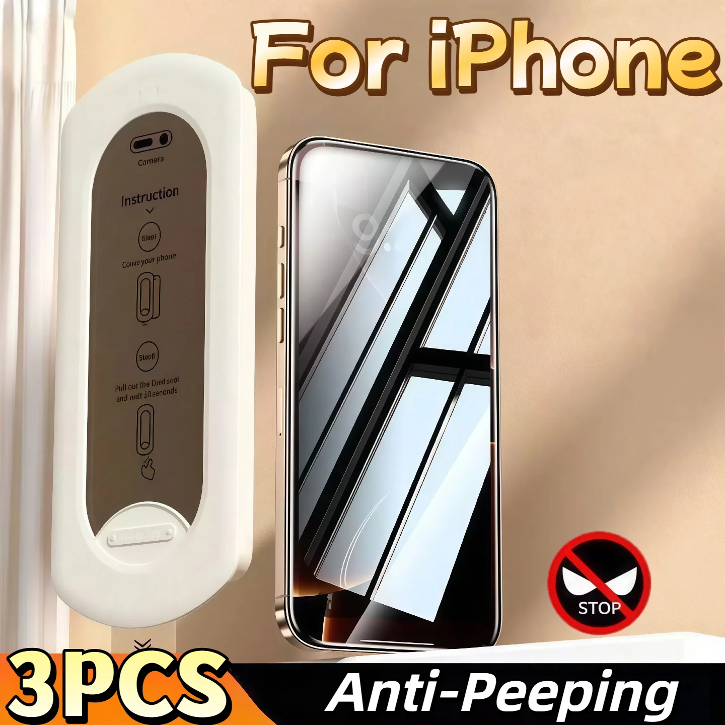 

3Pcs Anti Spy Privacy Tempered Glass Screen Protector For iPhone 17 16 15 14 13 12 11 Pro Max Plus Xs Xr HD Clear Scratch Resist