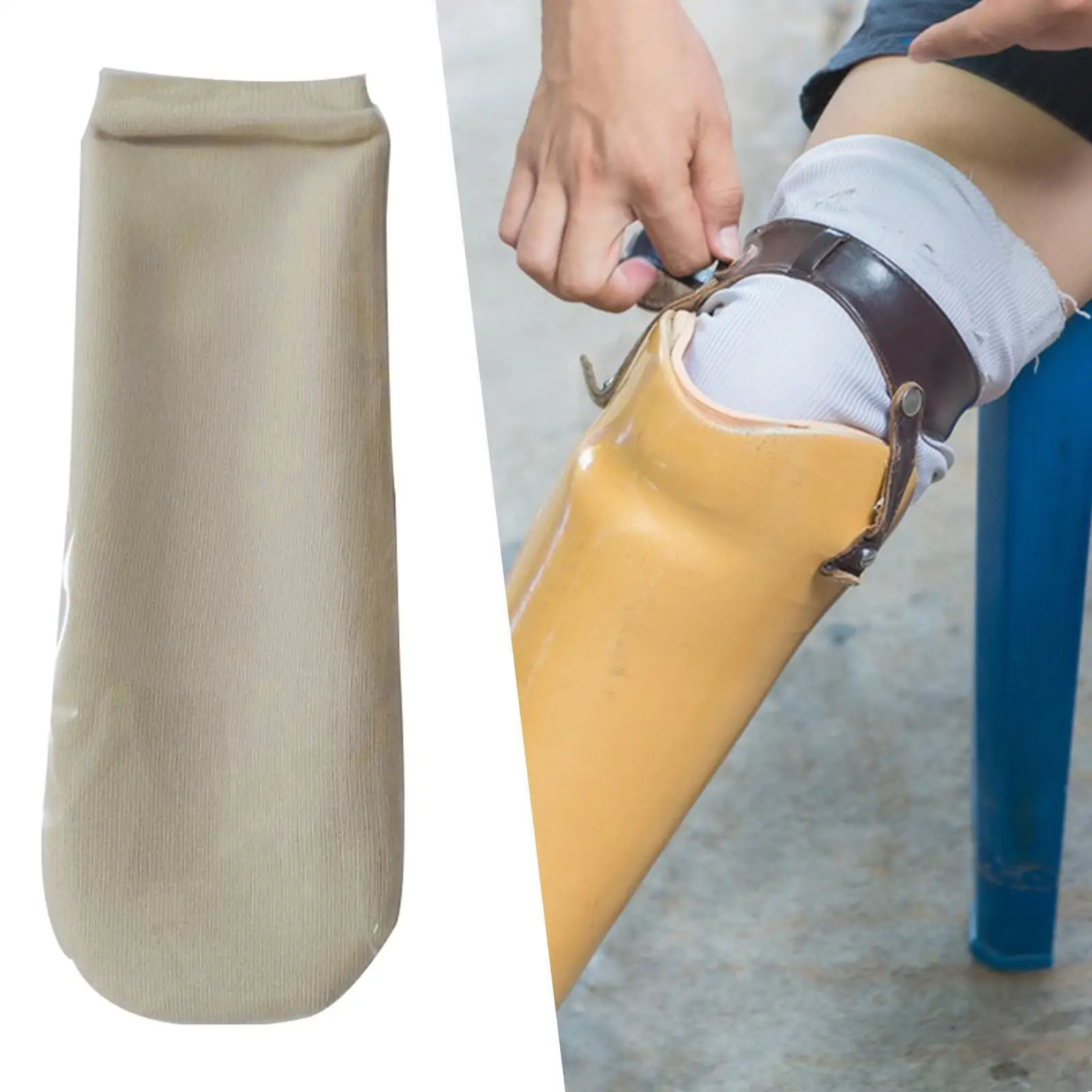 

Prosthetic Limb Sock Sweat Absorbent Thermal Elastic Compression Sleeve for Leg Stump Care Amputee Supplies