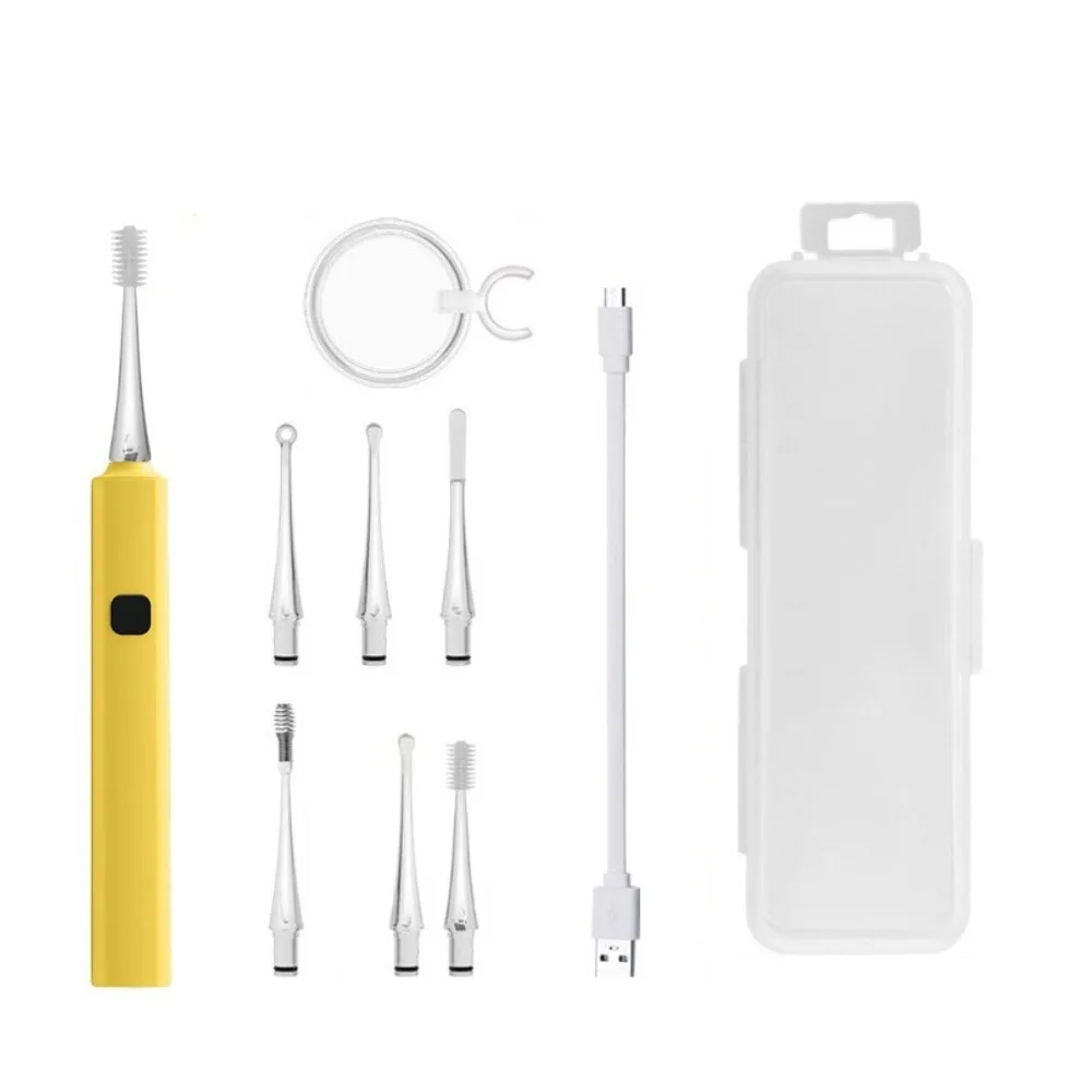 LED Light Baby Ear Cleaner USB Charging 360 Degree Rotating Luminous Ear Curette with Magnifying Soft Visible Earpick Adults