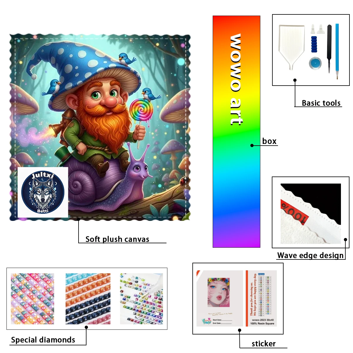 

【Betti_ Diamond Art】Little old man Crystal AB Rhinestone FD Rhinestone Perfect Resin Diamond