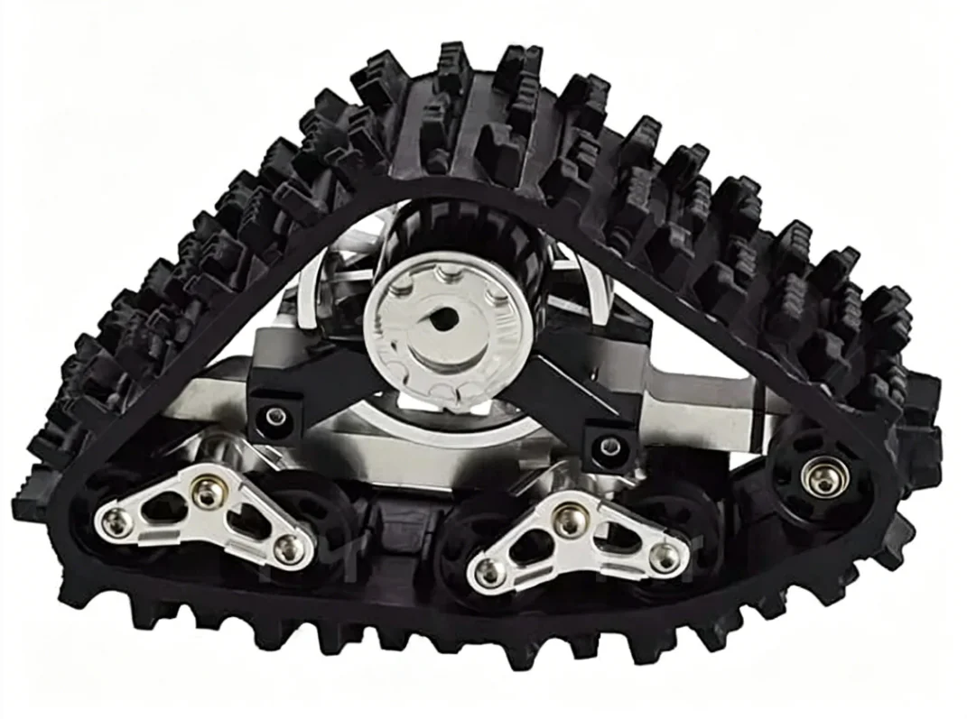 4PCS Aluminum All-Terrain Tracks Wheels Snow Tires Set for Traxxas TRX4 TRX-4 Defender Bronco G500 1/10 RC Crawler