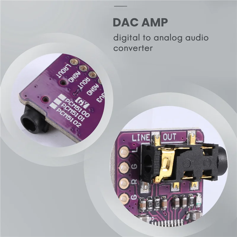 PCM5102 I2S IIS Digital Audio DAC Decoder Module Stereo DAC Digital-To-Analog Converter Voice Module for Raspberry Pi TQ