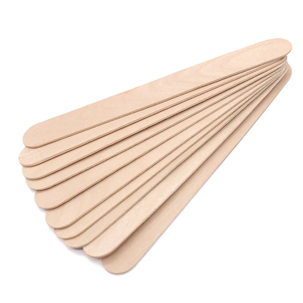 

100 шт. деревянных скребков для восковой депиляции и ухода за кожей, для нежного отшелушивания, очищения языка, натуральный косметический инструмент, легкий