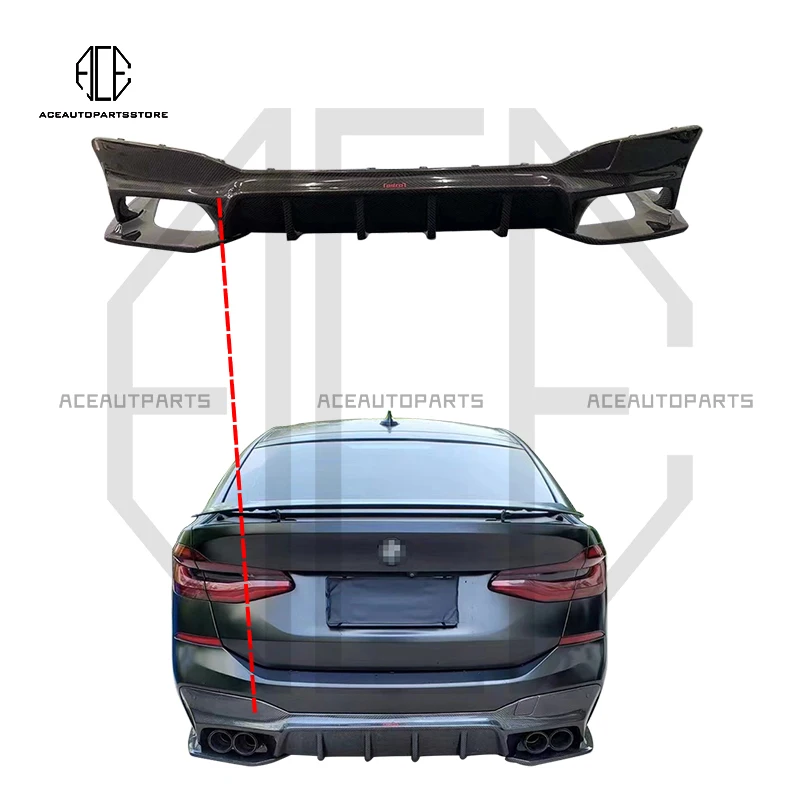 

High Quality Real Carbon Fiber Car Rear Bumper Lip Auto Car Diffuser Body Kit For BMW 6 Series GT G32 2019 2020 2021