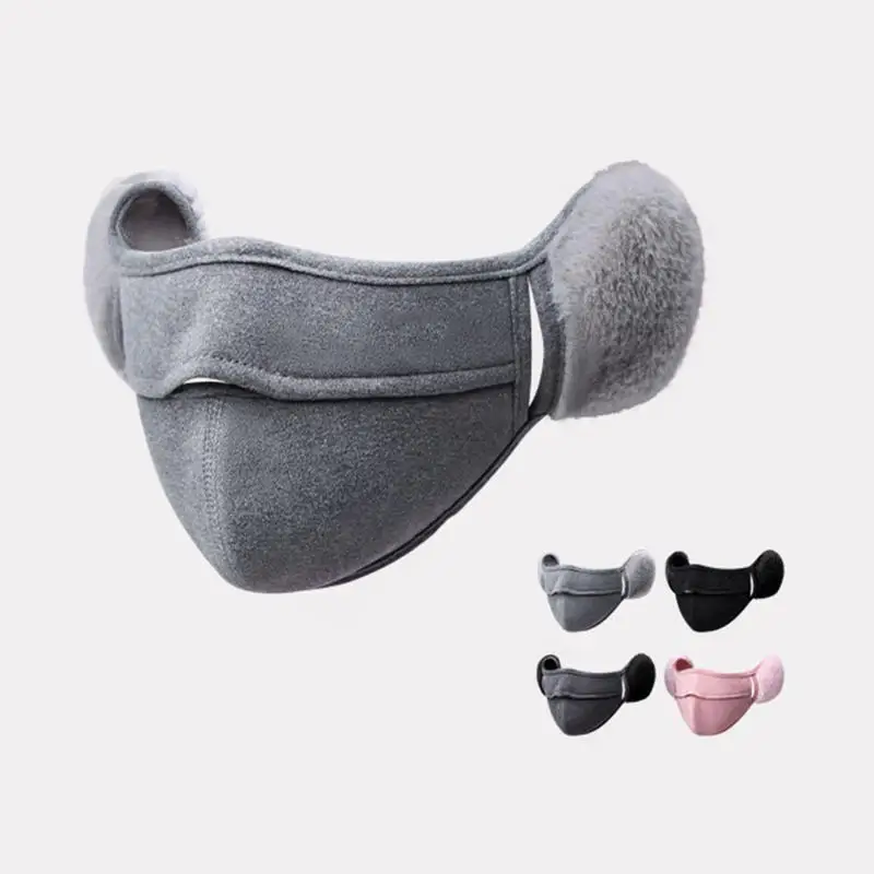 Simple Thermal Earmuffs Mask Autumn And Winter Windproof Fleece Winter Mask Plush Wrap Mask Cycling Earflap NEW