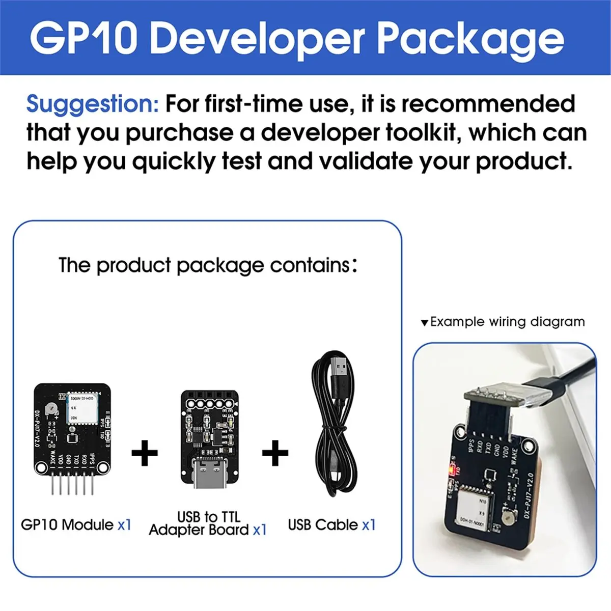 DT549 STOCK-DX-GP10 High Performance Precise Positioning GPS Module Development Kit Equipmen Tracking System Receiver Module