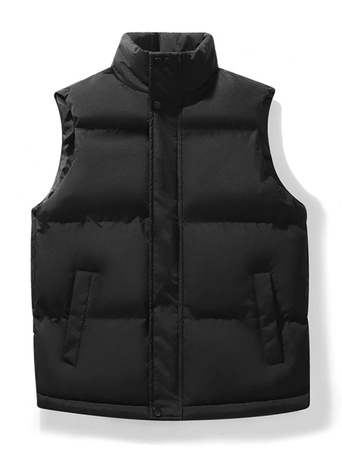 

Men's down Cotton Vest 2024 New Sle Fce Lined Thiened Jaet Casual Loose Fit Polyester Fiber Autumn Winter Outerwear