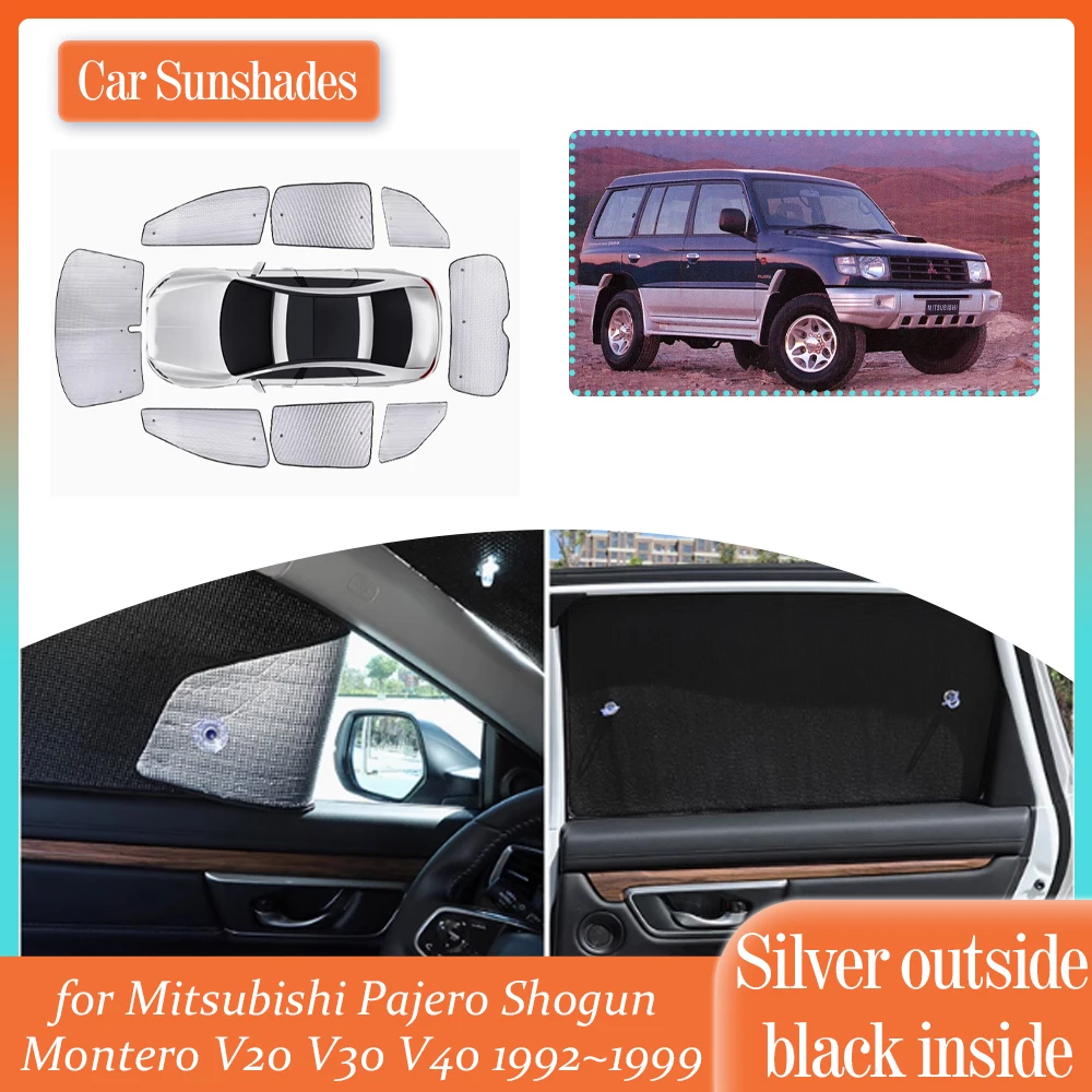 

Автомобильный солнцезащитный козырек для Mitsubishi Pajero Shogun Montero V20 V30 V40 1992 ~ 1999 года, солнцезащитный козырек для окон, занавеска на лобовое стекло, аксессуары для люка