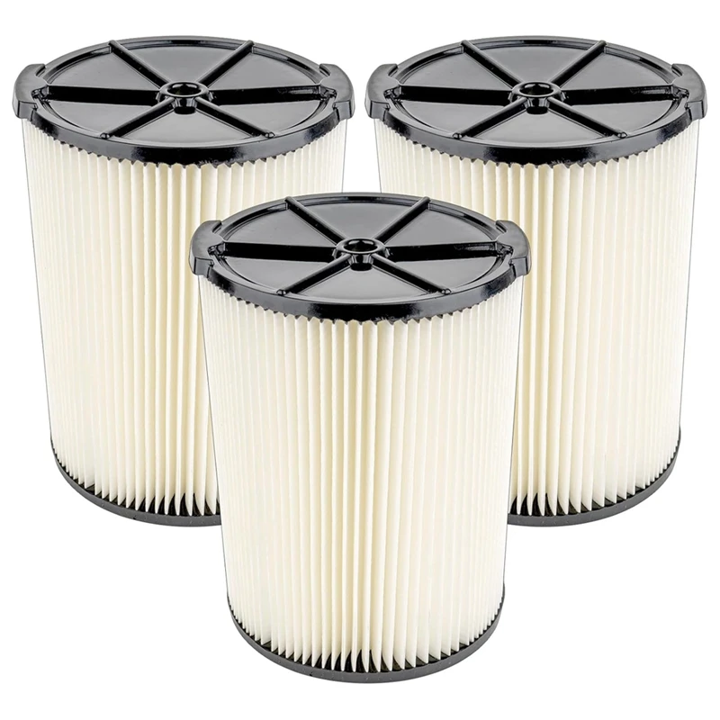 3Pcs VF4000 Replacement Cartridge Filter For RIDGID Wet Dry Vacuum 5 To 20 Gallon Vacuum Cleaner HEPA Filter