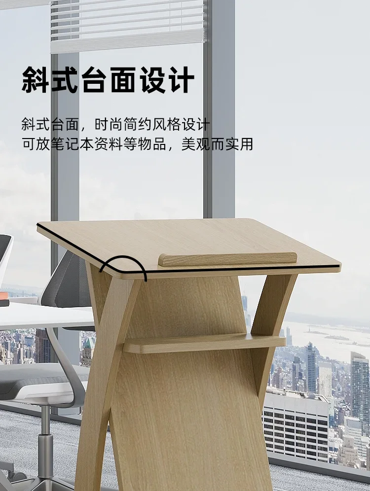 Simple Lecture Desk Speaker Conference Room Lecture Hall Speaker Presiding Shopping Guide Welcome