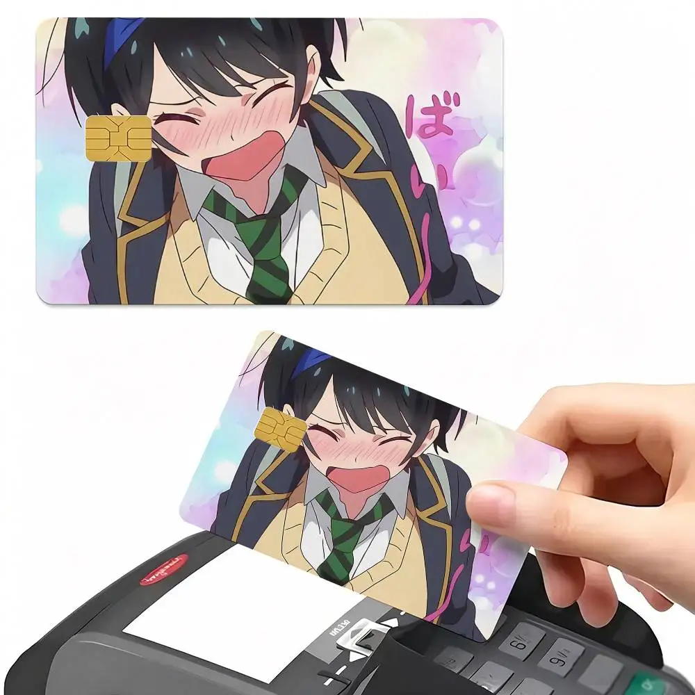 Ruka Sarashina Rent-a-Girlfriend Card Sticker 4Pcs Credit Card Skin Anti Scratch Bank Debit Card Decal