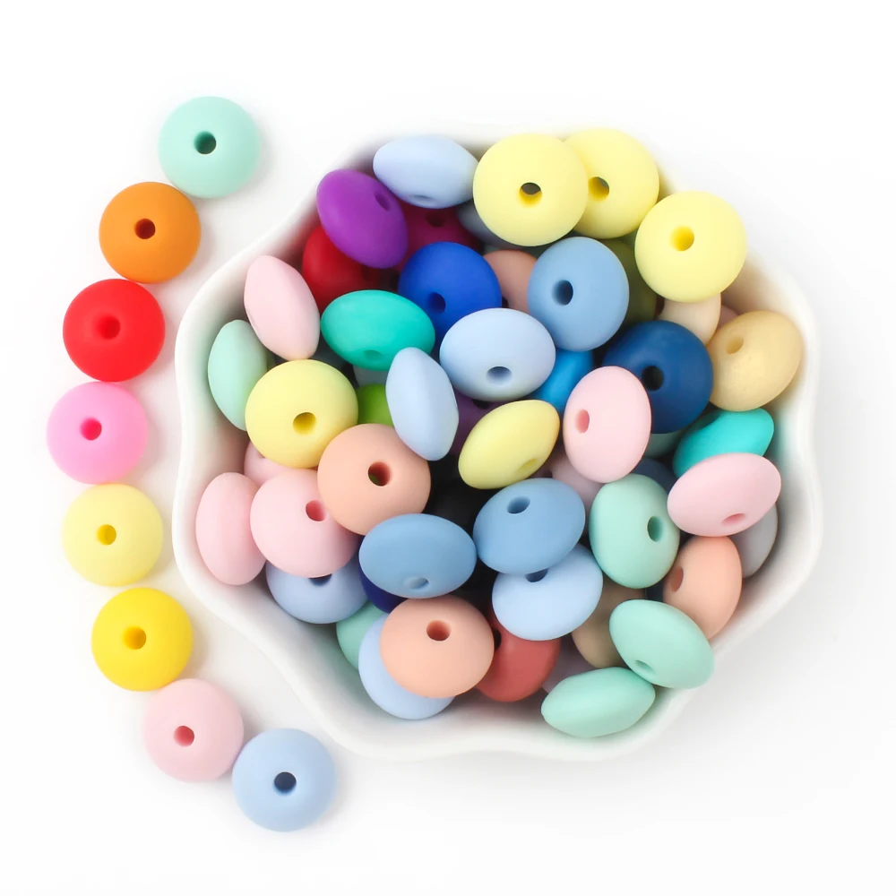 20/50/100/500/1000Pcs Silicone Beads Pellet Beads For Jewelry Making DIY Beaded Pen Necklaces Bracelets Food Grade Accessorie