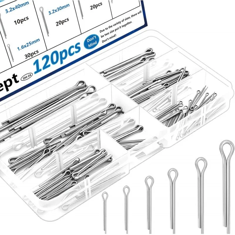 120PCS 304 stainless steel open-ended rivet assembly fastener set.The storage box makes it easy to store items.