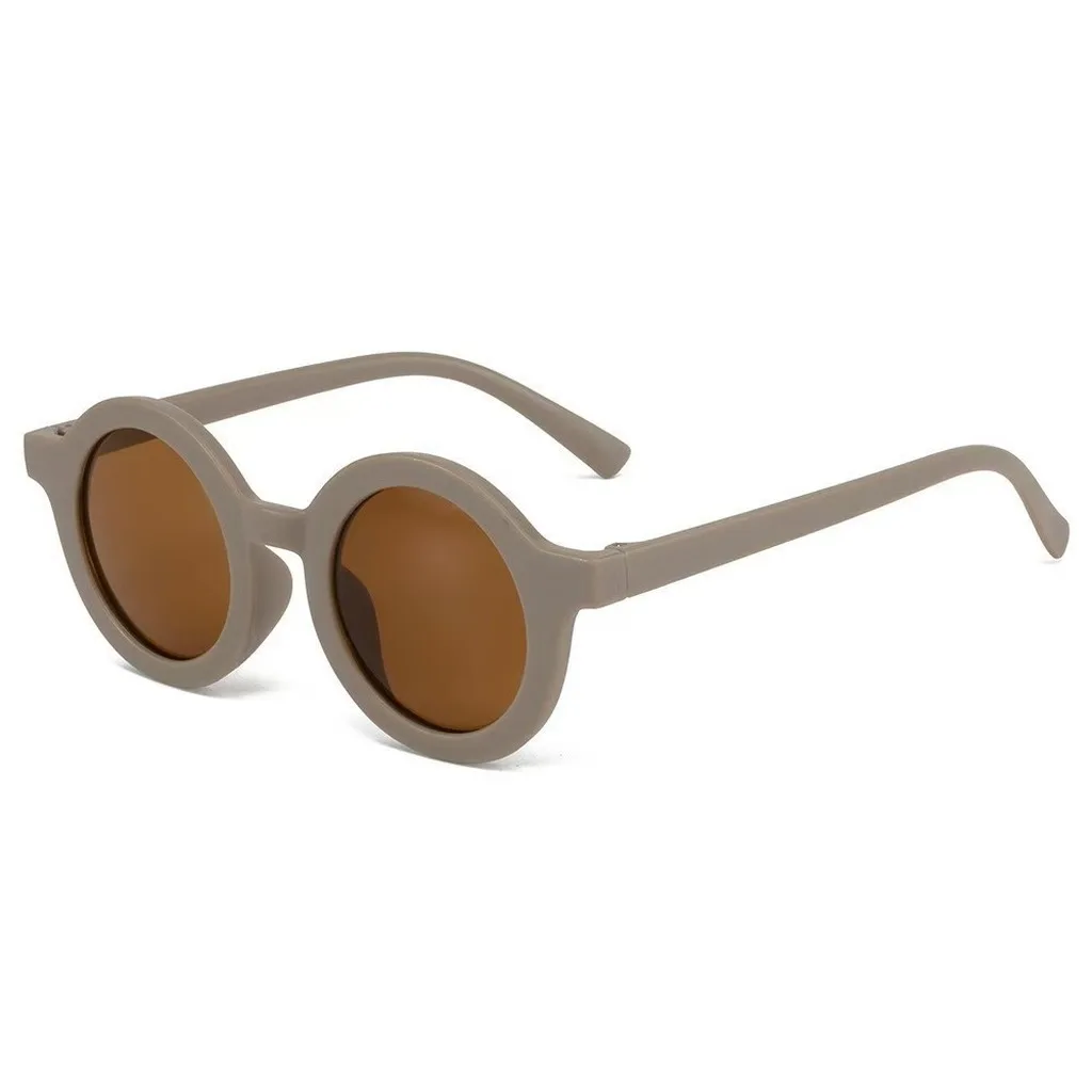 Round Frame Sunglasses Fresh Children Sunglasses Retro Korean Sunglasses Uv400 For Outdoor Wear Stage Performance Cycling