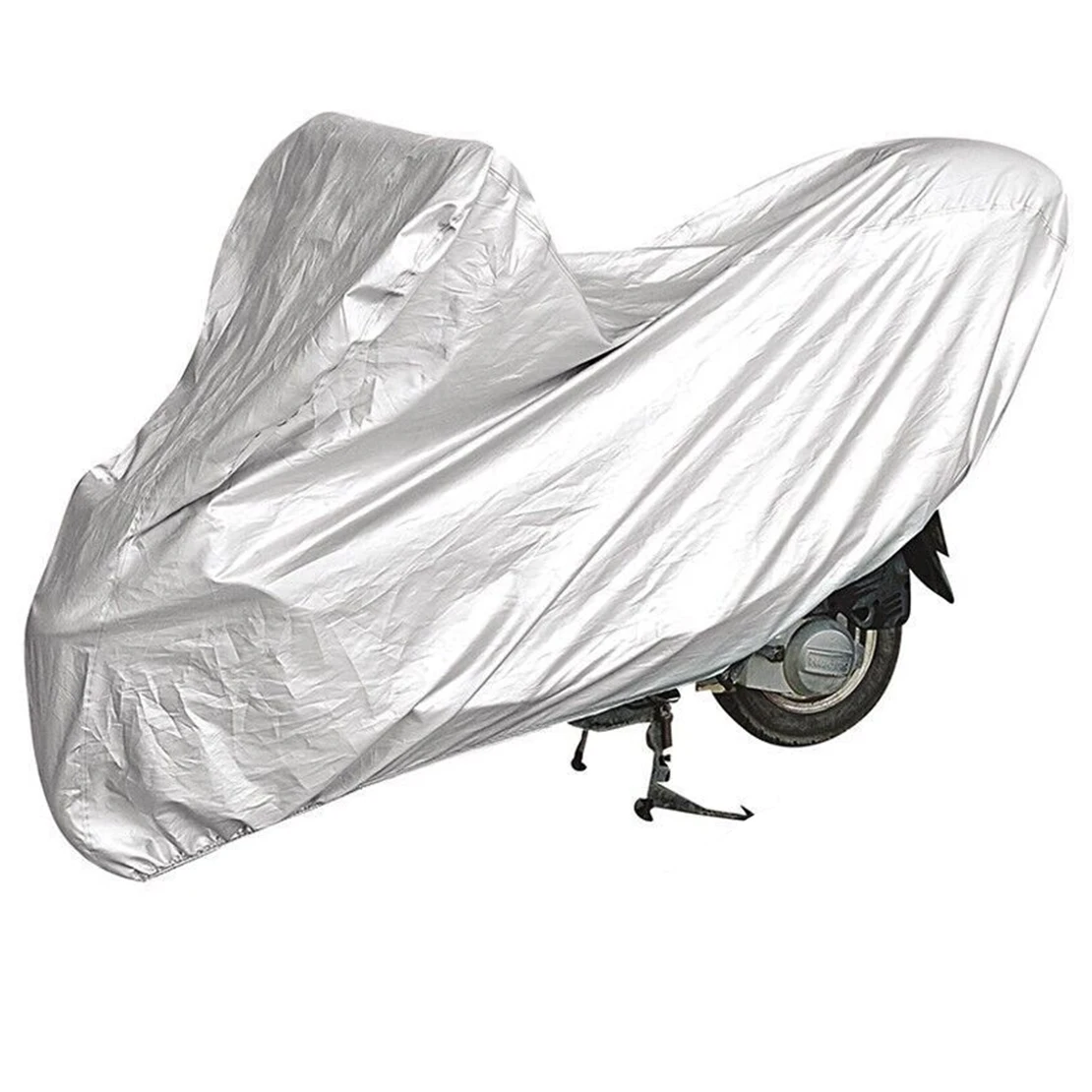 Grey PEVA Motorcycle Scooter Bicycle Garage Cover Protector Folding Tarpaulin Waterproof Outdoor 100x200cm/120x210cm