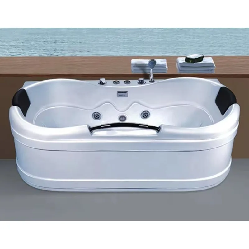 Luxurious Modern Design Spa Massage Bathtubs Freestanding Apron Stone Fiberglass Acrylic Low Price for Indoor Bathroom Use