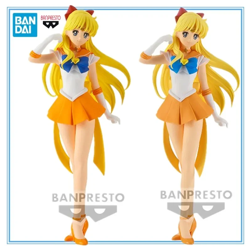 

IN Stock Banpresto Sailor Moonaino Minako Glitter Glamours Sailor Venus Action Anime Figure Pvc Collectible Toys for Boys 23Cm