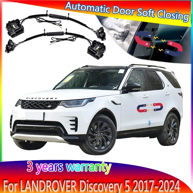 Car Smart Electric Suction Door Refitted Automatic Locks Soft Close Anti Pinch For Land Rover Discovery 5 2017-2024 Accessories