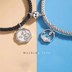 New Hot Selling Silver Color Fashion Personality Little Prince Rose Lovers Valentine's Day Jewelry Gift Free Shipping S336