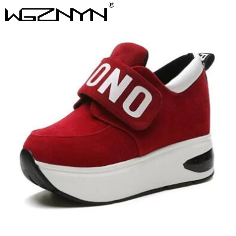 NEUE Plattform Keil Turnschuhe Damen Schuhe Sneaker Casual Schuhe Trainer Frauen Weibliche Schuhe Schwarz Rot Sneaker Frauen Tenis feminino