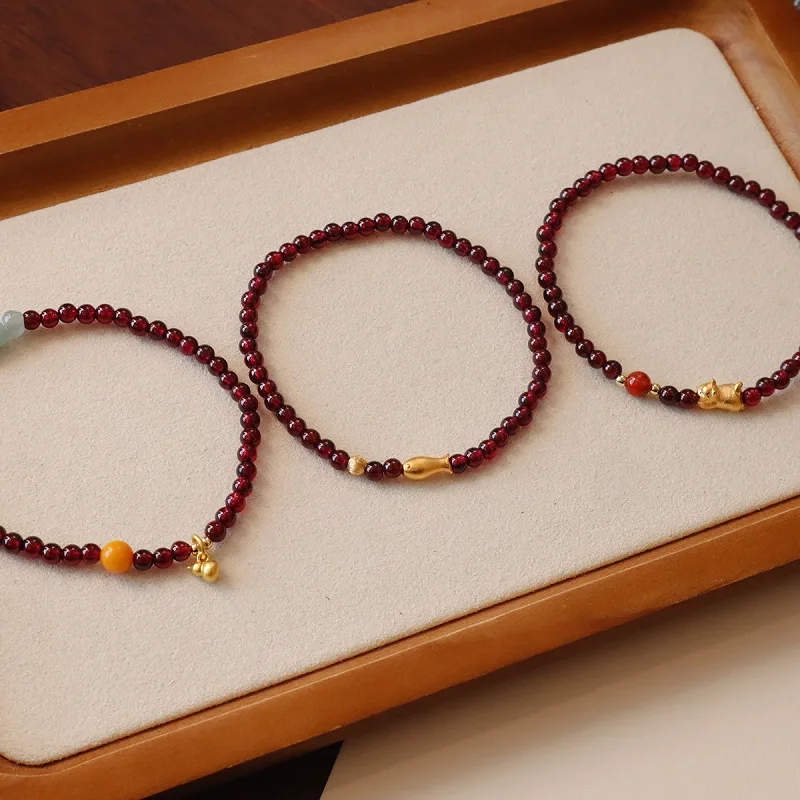 Bracelet grenat 3MM