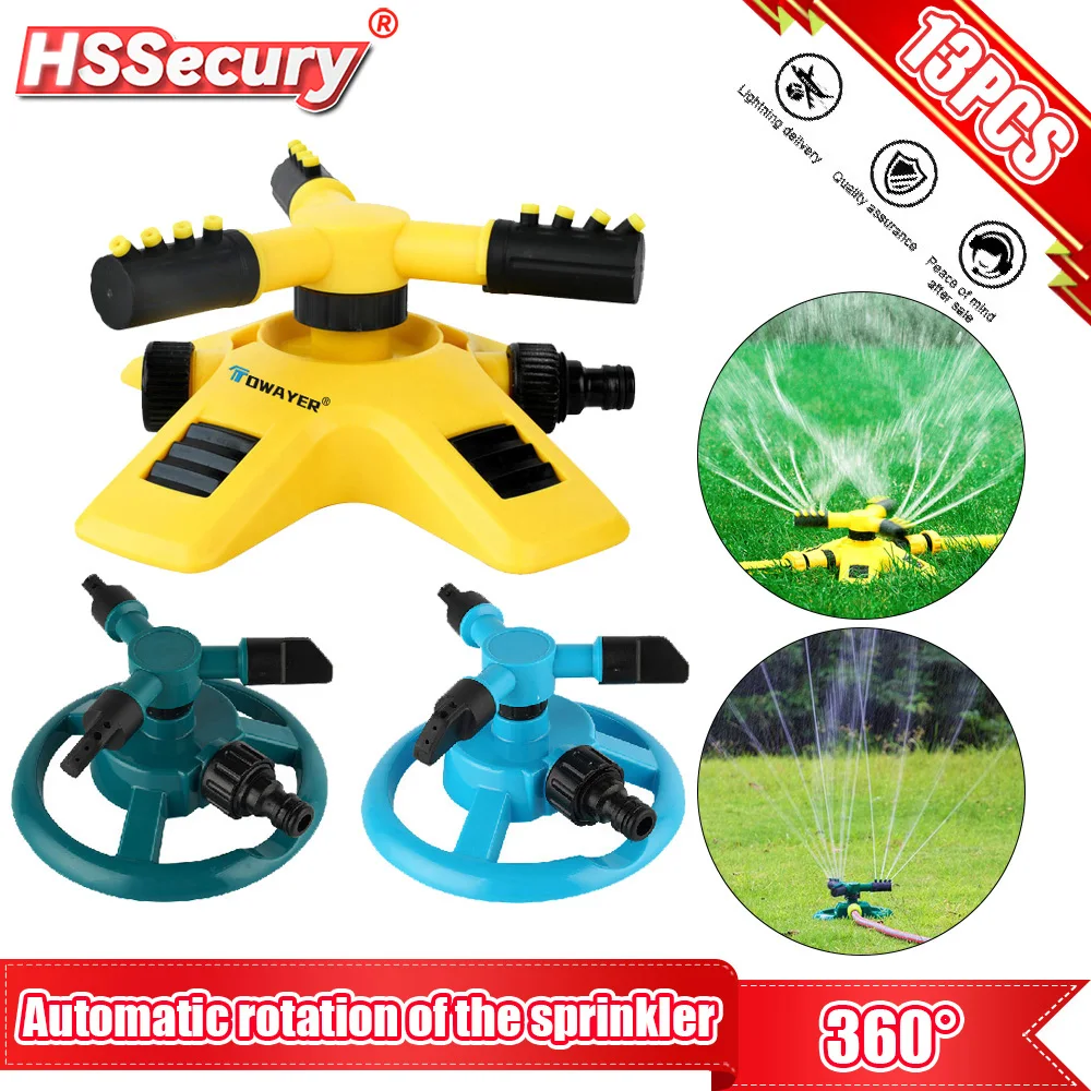 360 Degree Automatic Rotating Garden Lawn Sprinkler Yard Garden Large Area Coverage Water Sprinkler Irrigation Water Sprayer