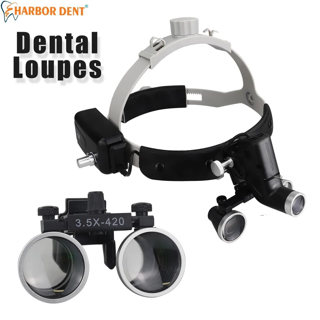 

2.5X 3.5X Dental LED Light Surgical Magnifier Binocular Loupes Ajustable Brightness Spot Headlight Dentistry Instrument