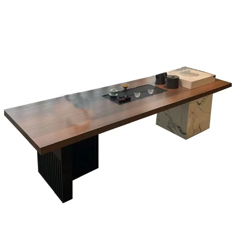 

American medieval solid wood, household tea table Italian style