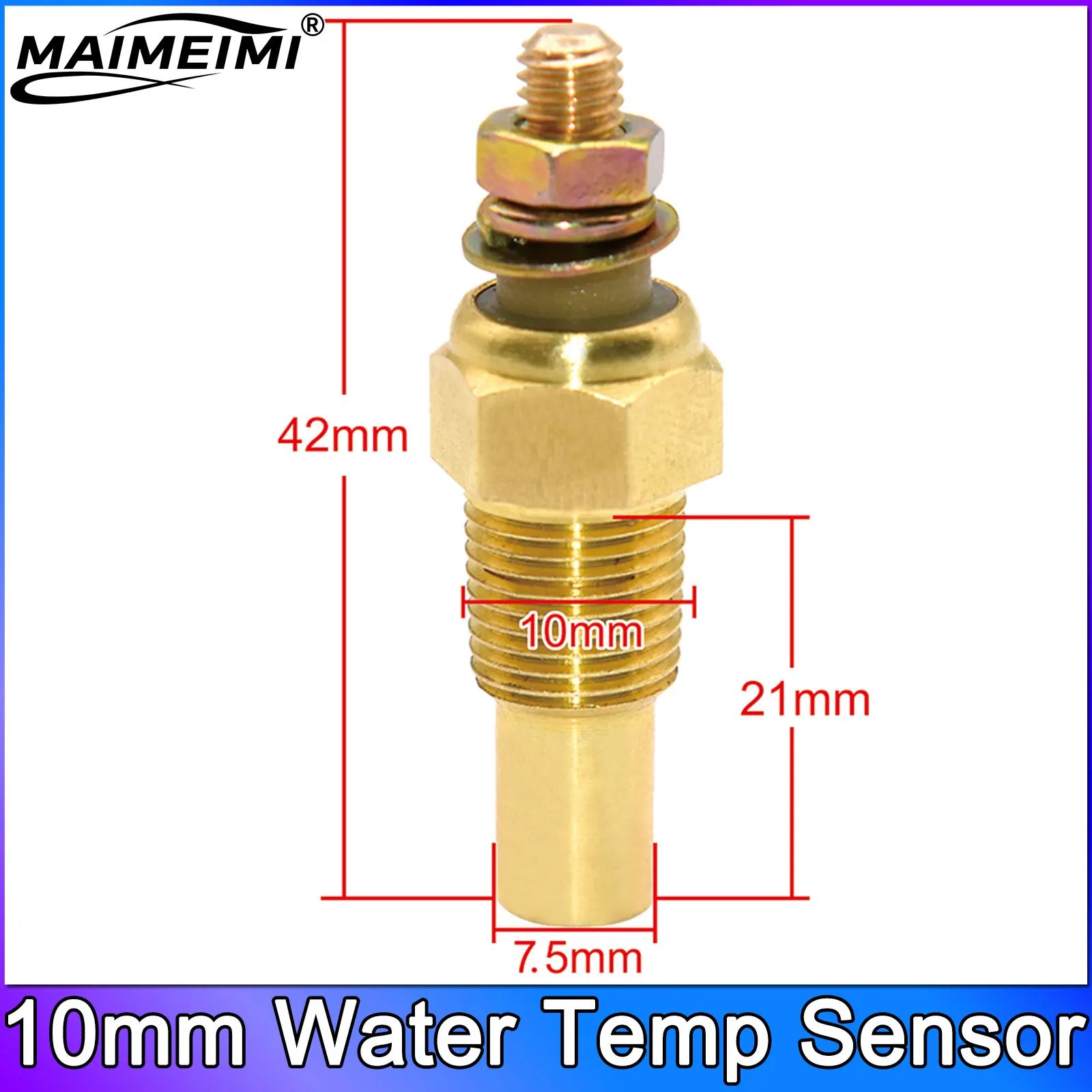 

Датчик температуры воды 1/8 NPT 10 мм с резьбой Датчик температуры моторного масла для автомобильного счетчика Генераторный набор Датчик температуры воды
