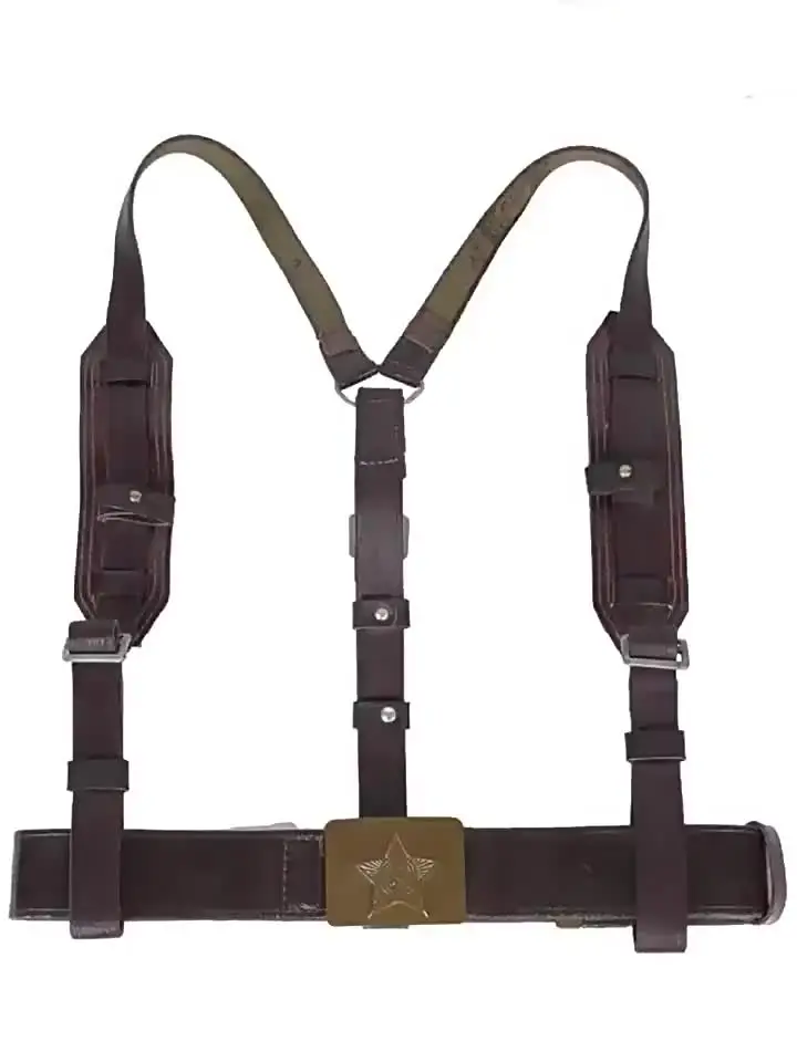 Cold War Soviet Tactical Adjustable Belt with Y Suspenders Russian