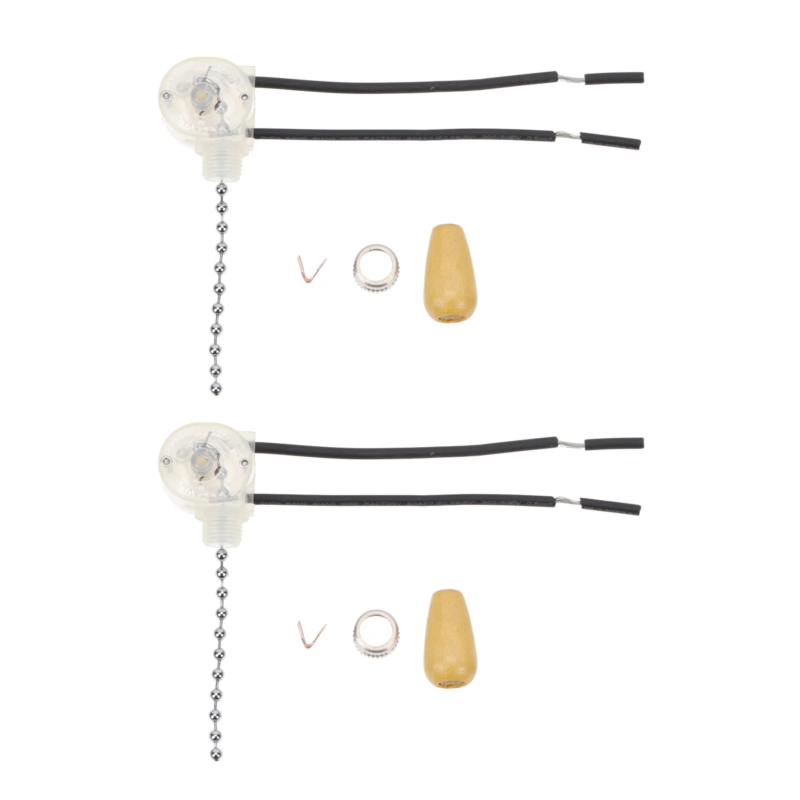 

2Pcs Elegant Lamp Pullswitch Superior Reliability Ceiling Lamp Pull Controlling Parts Pull Chandelier Controlling