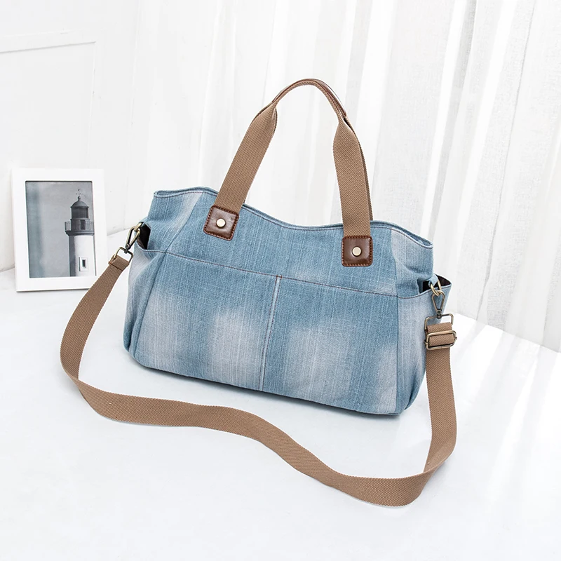 Annmouler Luxury Bags for Women Fashion Large Capacity Handbag Denim Tote Bag Female Shoulder Bag sac a main femme 2022 Purse