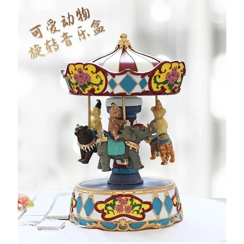 

Spinning Cub Vintage Mechanical Music Box Birthday Gift for Girls Boys and Children Christmas Exquisite and Decorative Ornaments