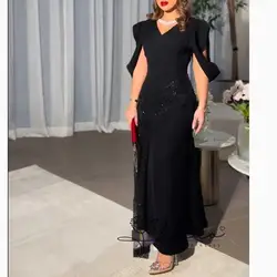 Evening Dress Bands Birthdays Short Sleeves Ankle Length Elegant Wedding Party Gowns For Women Arab 2024