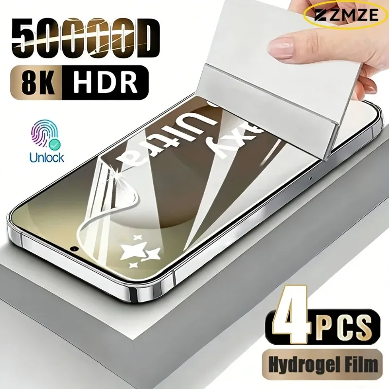 4 Stück Hydrogel-Folie für Samsung Galaxy S26 S25 S24 S23 S22 S21 S20 Ultra Plus Displayschutzfolie für Samsung S23 S20 S21 FE HD-Film – Detail 2