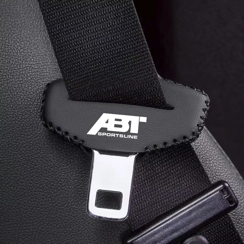2 قطعة مقعد السيارة حزام مشبك غطاء حامي المضادة للتصادم بولي Leather الجلود ملابس حماية ل ABT أودي RS3 RS4 RS5 S4 S5 S6 SQ7
