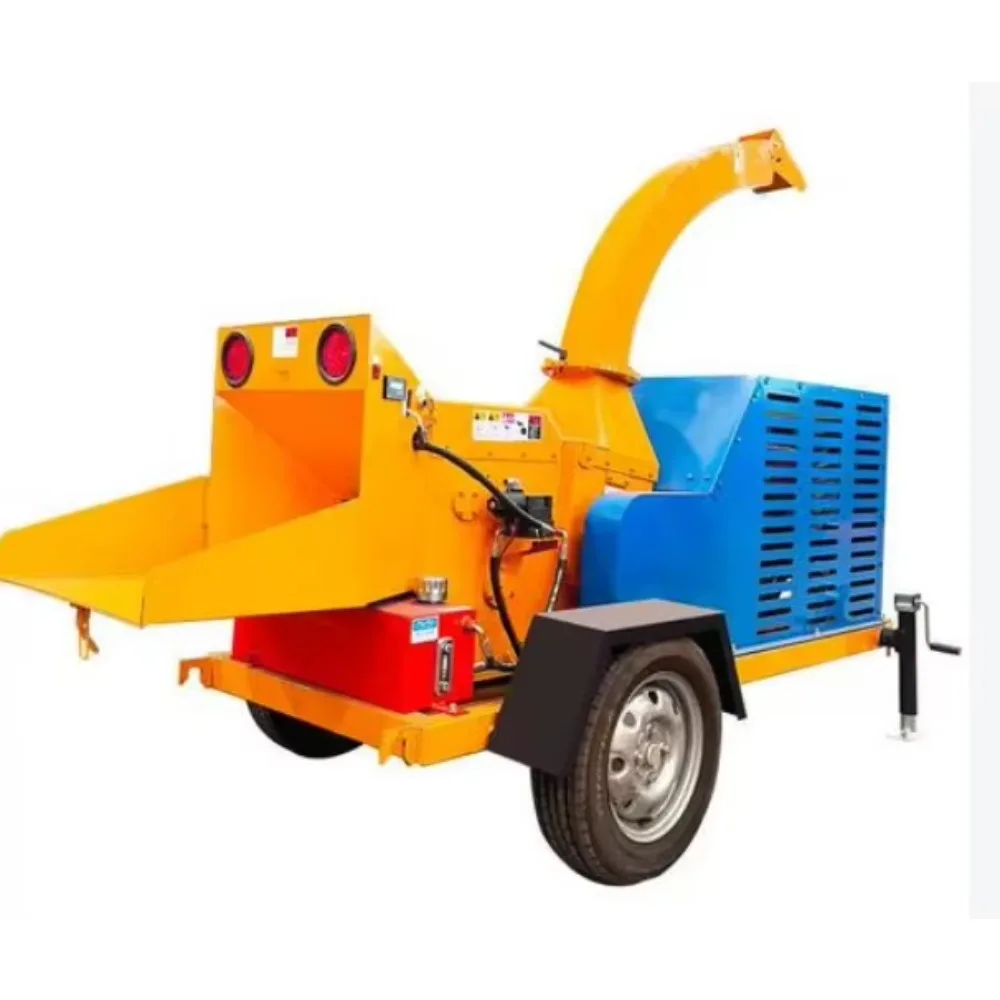 Electric Wood Chipper Shredder Heavy Duty Garden Branch Crusher with Safety Protection High Productivity 75W Motor