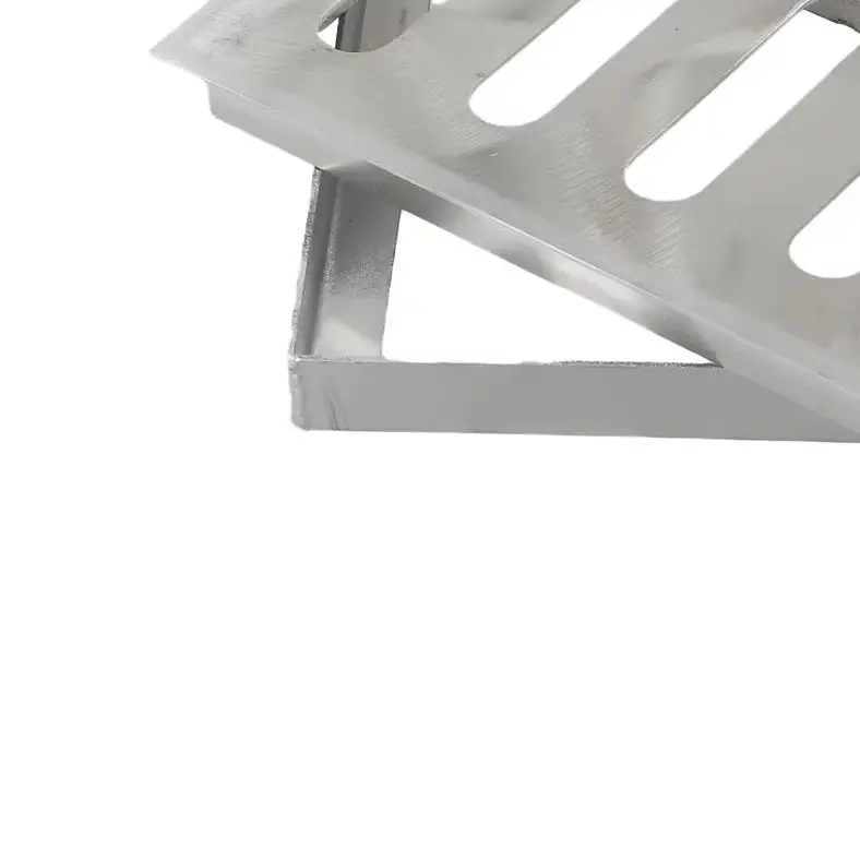Double-row Drain Grate Drainage Cover Outdoor Drainage Solutions Silver Versatile Drainage Solution Heavy Load Drain
