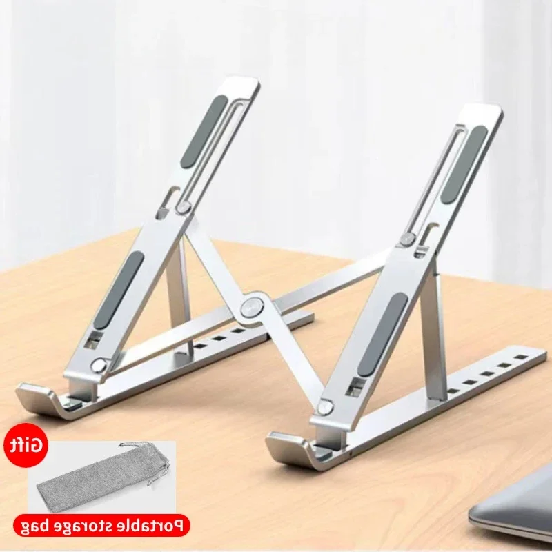 B-M Aluminum Alloy Laptop Holder Stand Adjustable Foldable Portable for Notebook Computer Brcket Lifting Cooling Holder Non-slip