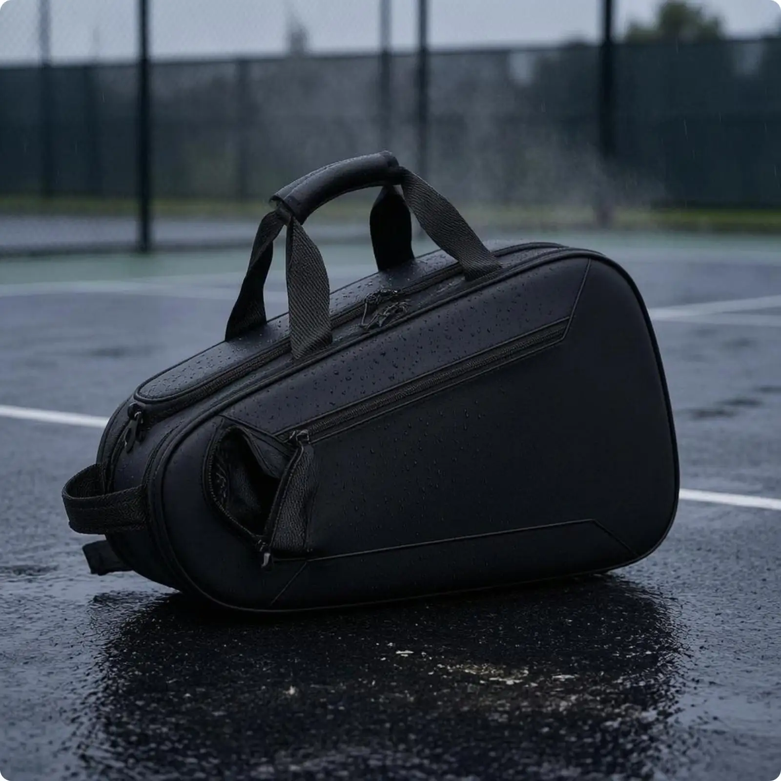 Rain Resistant Oxford Racket Sports Backpack with Top Handle and Adjustable Straps for Peak Ball Racket Bag Gym Use