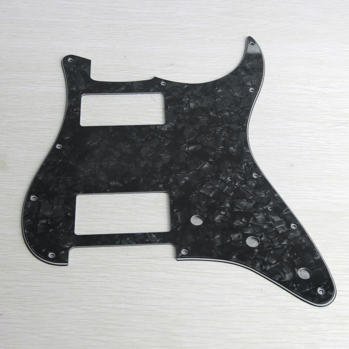 FLEOR Electric Guitar HH Pickguard Scratch Plate & Back Plate & Screws for 11 Holes American Standard FD ST Style Guitar