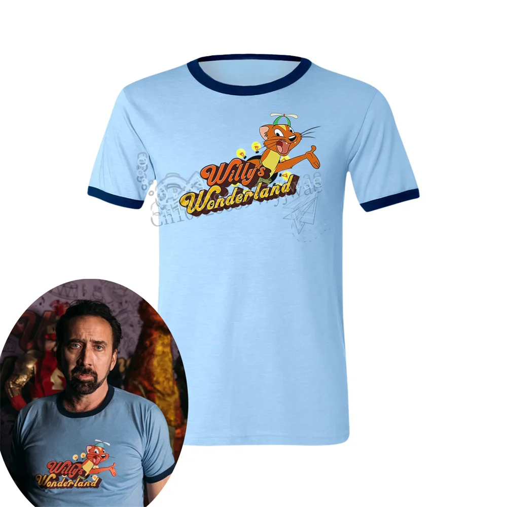 Das Janitor-Shirt Willy'S Wonderland Movie Willy Weasel Grafik Kurzarm Casual Streetwear Top Sommer Herren Damen T-Shirt – Detail 4