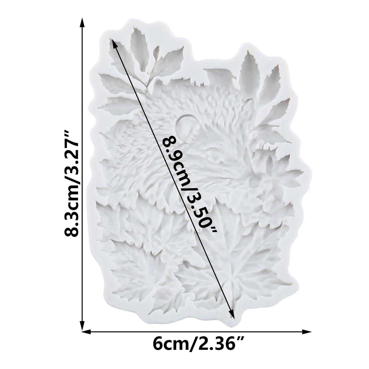 Hedgehog Silicone Molds Maple Leaf Fondant Cake Decorating Tools Cupcake Topper Chocolate Candy Resin Mold