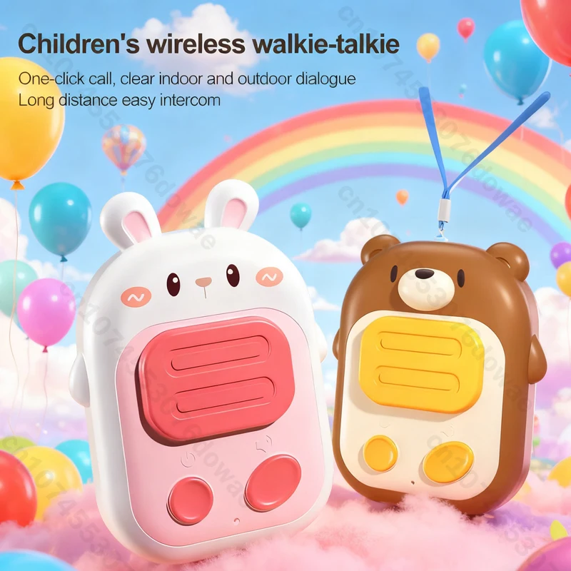 Mini Walkie Talkie giocattolo per bambini Ricevitore radio portatile in 2 pezzi Walkie Talkie Gioco per interni ed esterni Giocattolo interattivo wireless