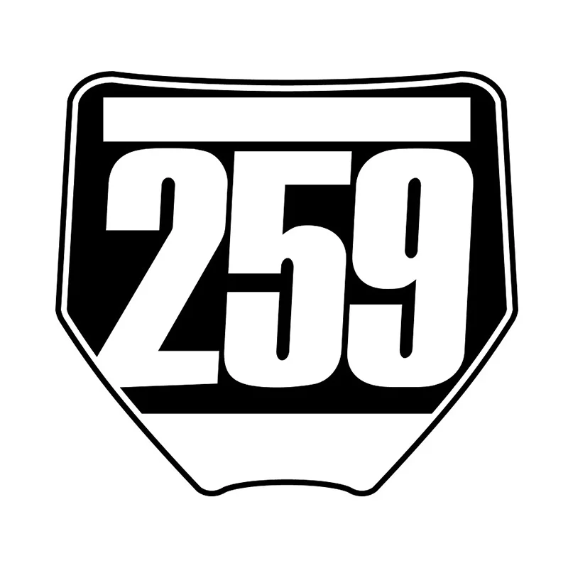 Racing Number Plate Waterproof Vinyl Sticker Decal For Motorcycle Fairing ATV Race Bike Modification Accessories image 5
