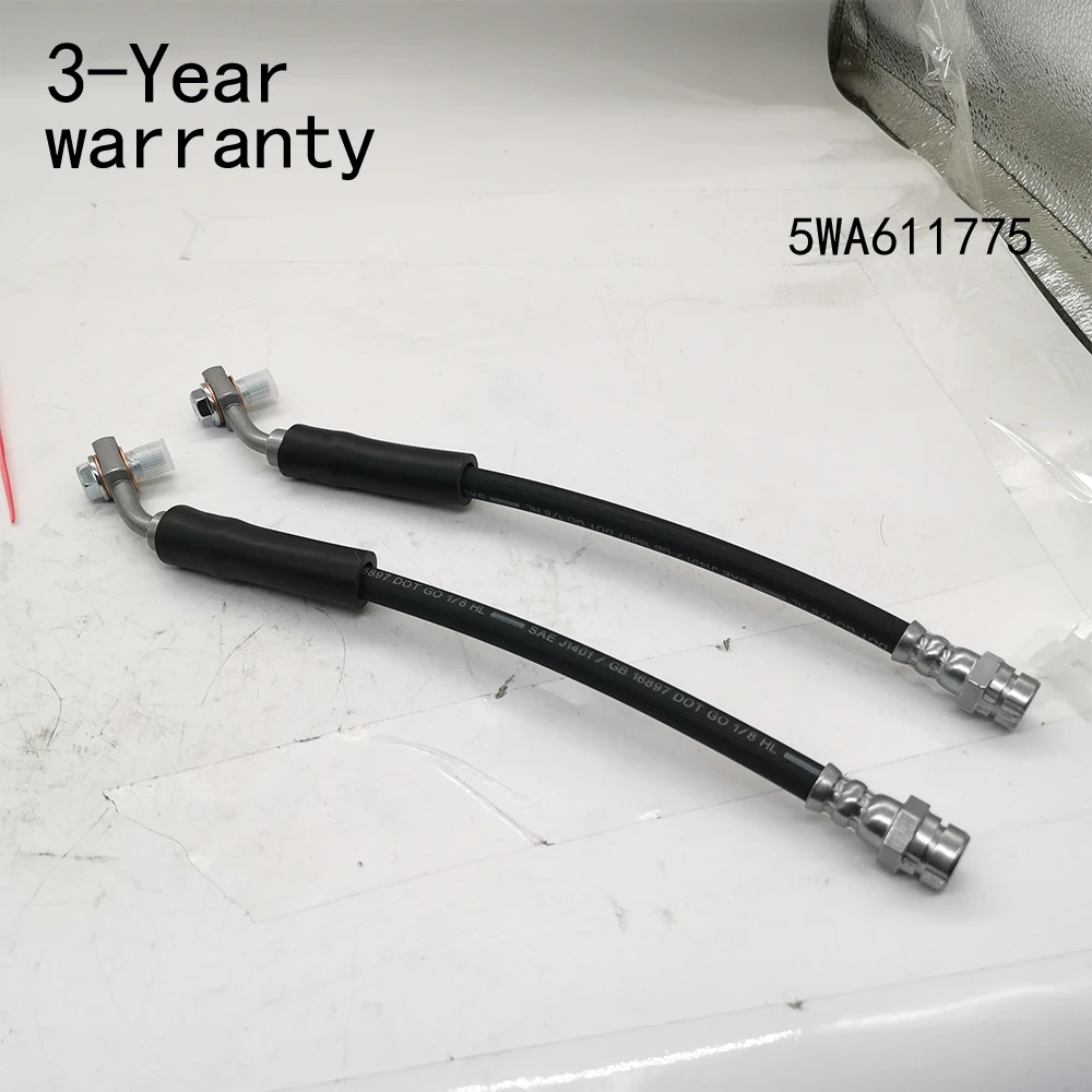 2Pcs Rear brake hose 5WA611775 For VW Arteon Golf Jetta/syncro Passat Sharan Tiguan Golf Touran Audi Q2 Q3 TT A3 S3 RSQ3