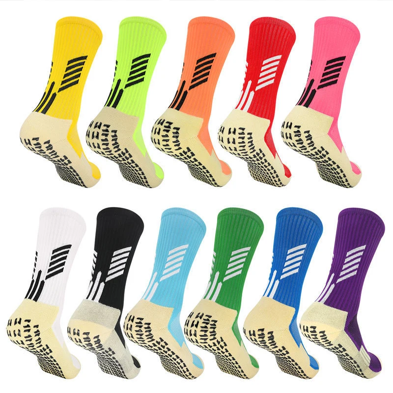 A Set Elasticity Soccer Shin Guard Sleeves Leg Cover Adults Kids Anti-Slip Football Socks Sports Leg Guards Protective Gear