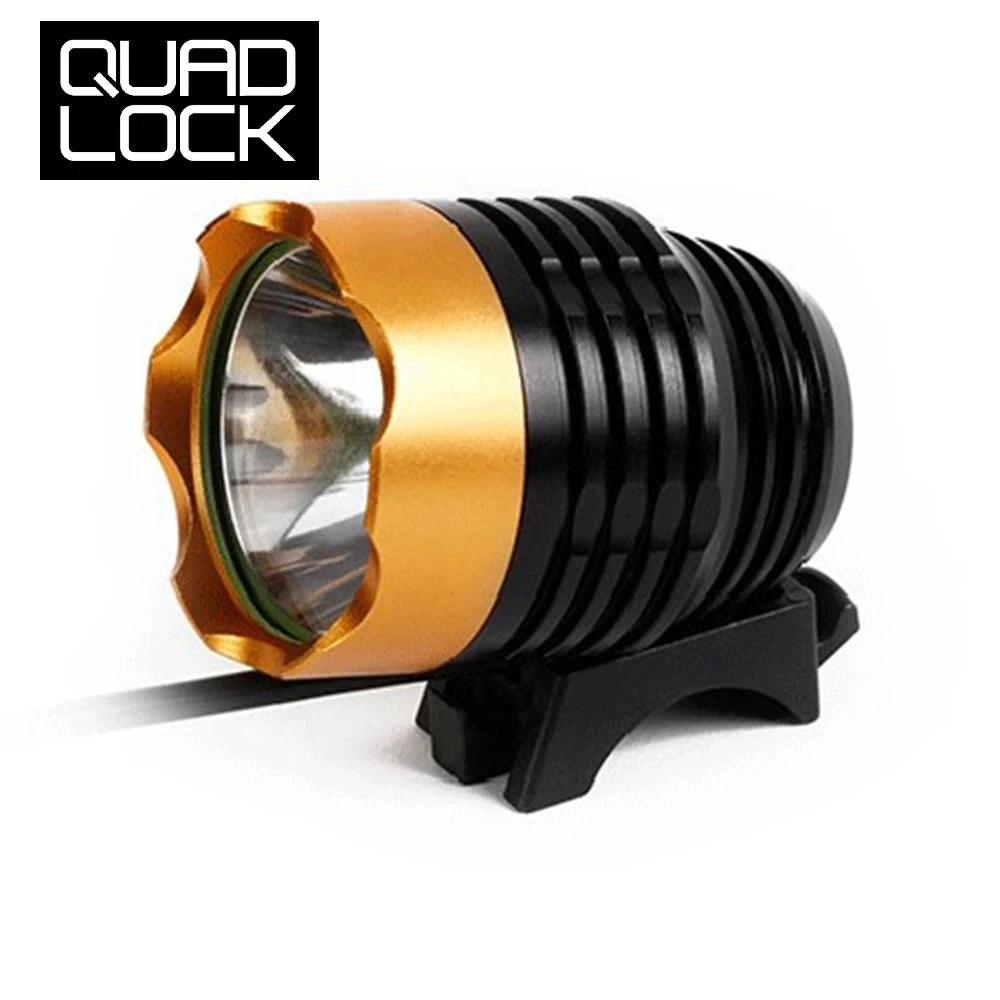 

QUAD LOCK Bike Light Single Lamp Head 10W MTB Spotlight Bicycle Front Headlight USB