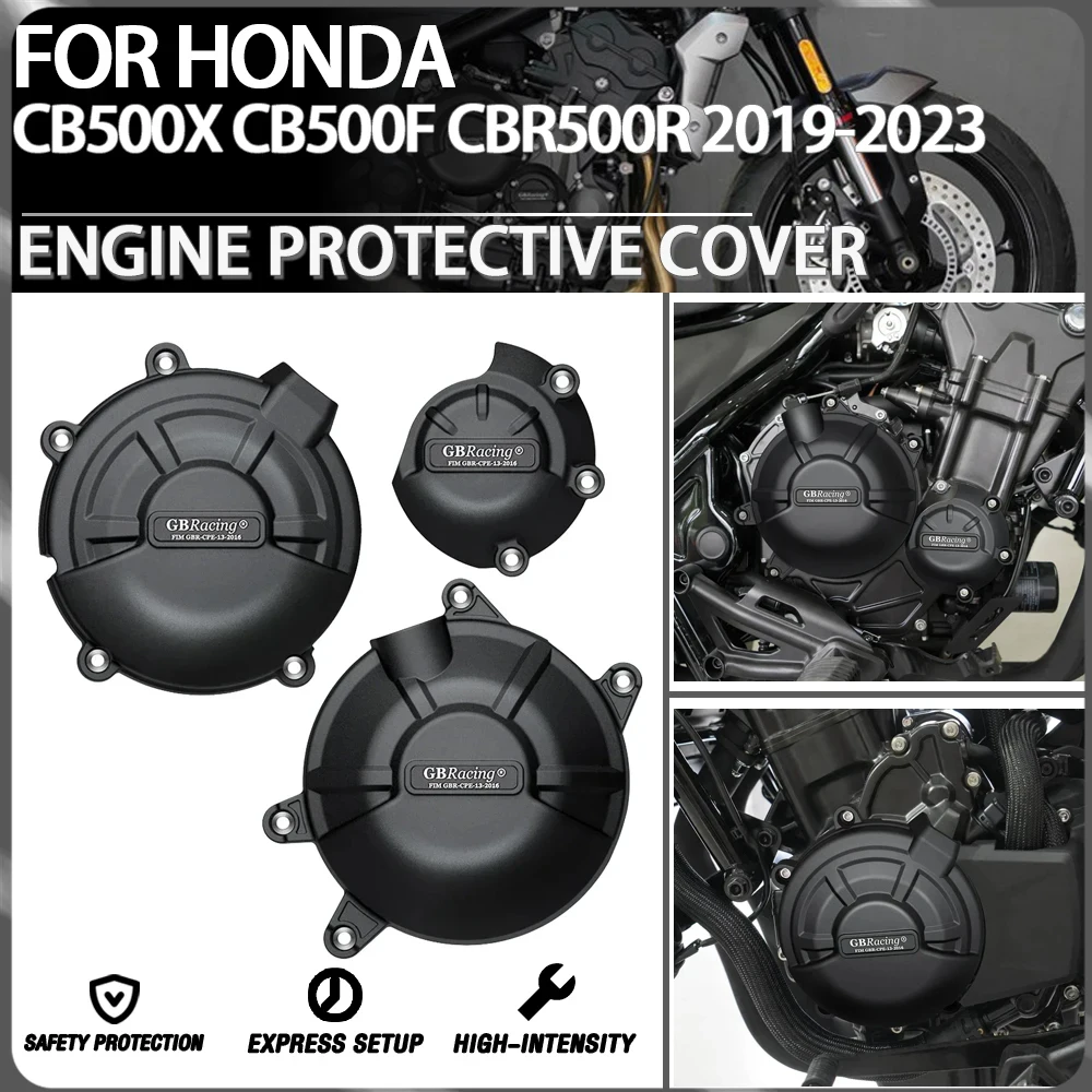 

For HONDA CB500X CB500F CBR500R 2019-2023 motorcycle modification parts engine carbon fiber texture anti fall protection cover