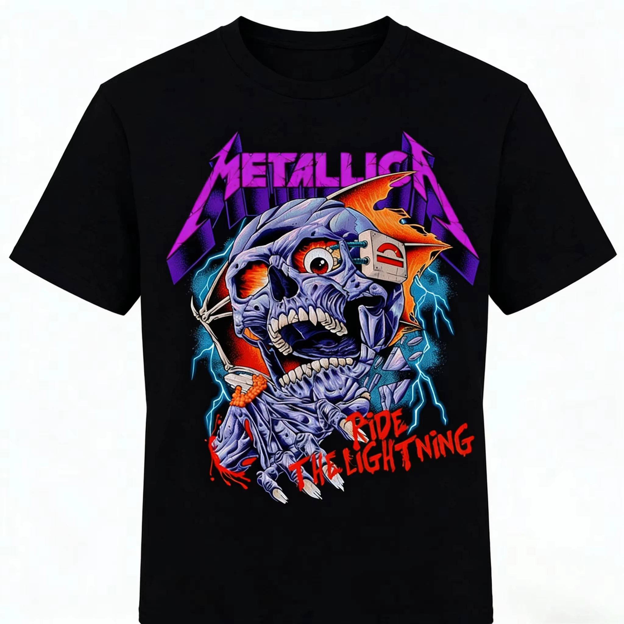 

Футболка с графическим принтом по мотивам альбома американской хэви-метал группы Metallica, повседневная хлопковая футболка унисекс в стиле Harajuku, оверсайз